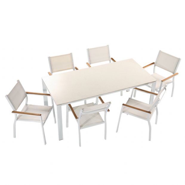 Juego de mesa y sillas de exterior de textileno de 5 piezas - 11D01C