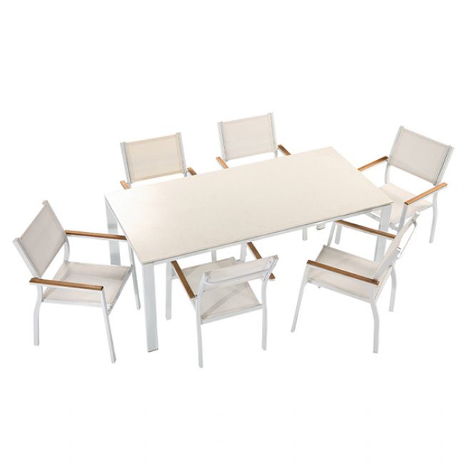 Juego de mesa y sillas de exterior de textileno de 5 piezas - 11D01C