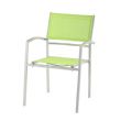 Juego de comedor de exterior de aluminio verde de 6 piezas - 11D01D