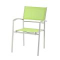 Juego de comedor de exterior de aluminio verde de 6 piezas - 11D01D