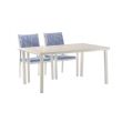 Juego de comedor exterior de aluminio azul de 6 piezas - 11D01E