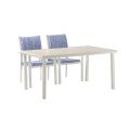 Juego de comedor exterior de aluminio azul de 6 piezas - 11D01E