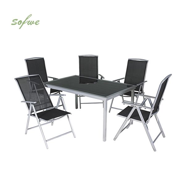 Mesa y sillas de comedor de jardín de aluminio para todo tipo de clima - 11D01F