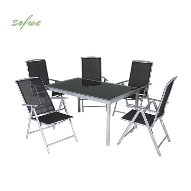 Mesa y sillas de comedor de jardín de aluminio para todo tipo de clima - 11D01F