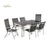 Juego de mesa de comedor para exterior para 6 personas con tablero de vidrio - 11D01G