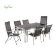 Juego de mesa de comedor para exterior para 6 personas con tablero de vidrio - 11D01G