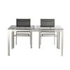 Juego de mesa de comedor para exterior para 6 personas con tablero de vidrio - 11D01G