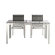 Juego de mesa de comedor para exterior para 6 personas con tablero de vidrio - 11D01G