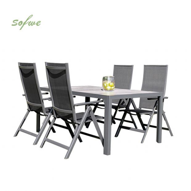 Juego de 5 muebles de comedor de jardín de aluminio - 11D01L