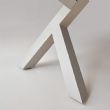 Mesa de comedor rectangular de 6 plazas para exterior, fabricada en aleación de aluminio con tablero de PS imitación madera - 11D26A