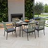 Mesa de comedor de exterior con tablero de cristal estampado de 5 mm de Modern Garden - 11D26E