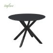 Mesa de comedor redonda para exterior con tablero de cristal esmerilado estampado de 5 mm - 11D26F