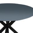 Mesa de comedor redonda para exterior con tablero de cristal esmerilado estampado de 5 mm - 11D26F