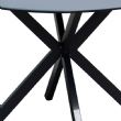 Mesa de comedor redonda para exterior con tablero de cristal esmerilado estampado de 5 mm - 11D26F