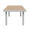 Mesa de comedor rectangular para exterior con tablero de WPC con estampado térmico - 11D26G