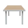 Mesa de comedor rectangular para exterior con tablero de WPC con estampado térmico - 11D26G