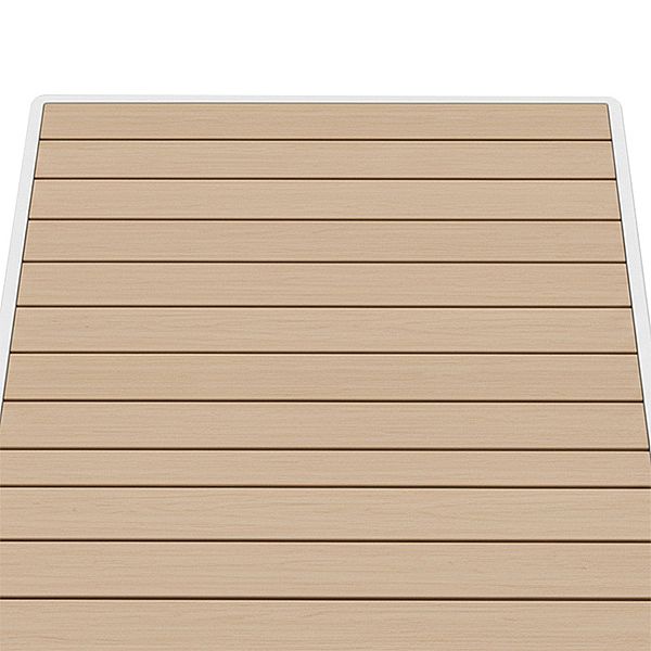 Mesa de comedor rectangular para exterior con tablero de WPC con estampado térmico - 11D26G