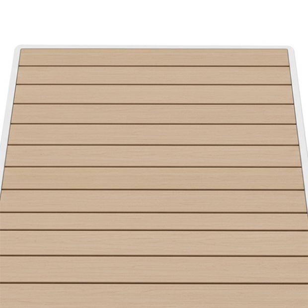 Mesa de comedor rectangular para exterior con tablero de WPC con estampado térmico - 11D26G