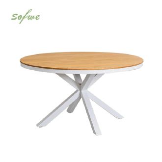 Mesa de comedor redonda de exterior con tablero de...