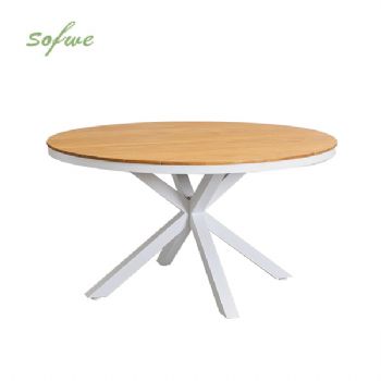 Mesa de comedor redonda de exterior con tablero de...
