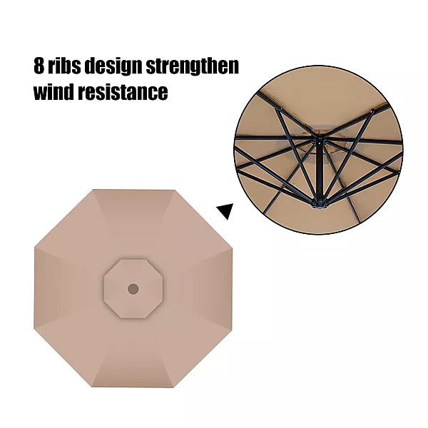 Venta al por mayor de paraguas colgantes compensados para exteriores LED con energía solar - 11U01W