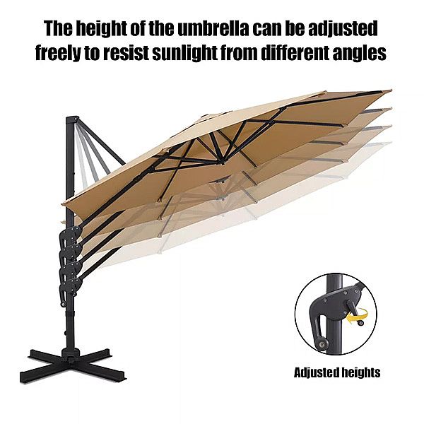 Paraguas voladizo al aire libre al por mayor del patio con rotación de 360 grados - 11U01E