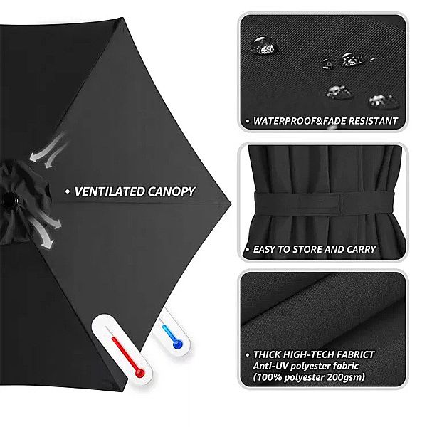 Venta al por mayor sombrilla de patio voladizo con base - 11U02A