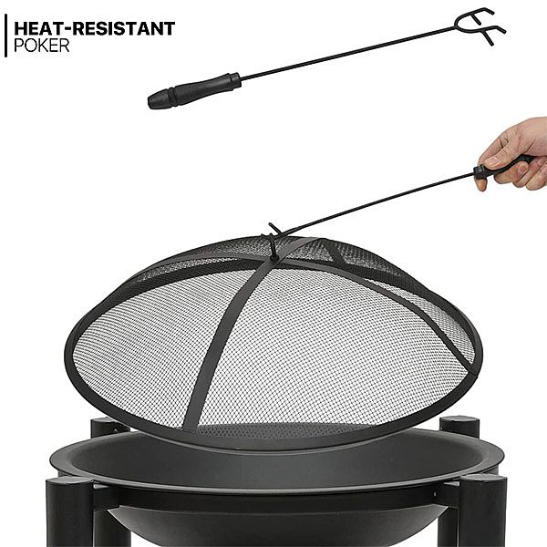 Pozo de fuego redondo al aire libre al por mayor con estante - 10H01J