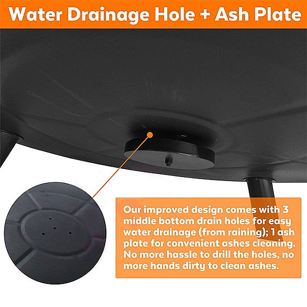 Juego de fogatas redondas para leña al aire libre - 10H01N