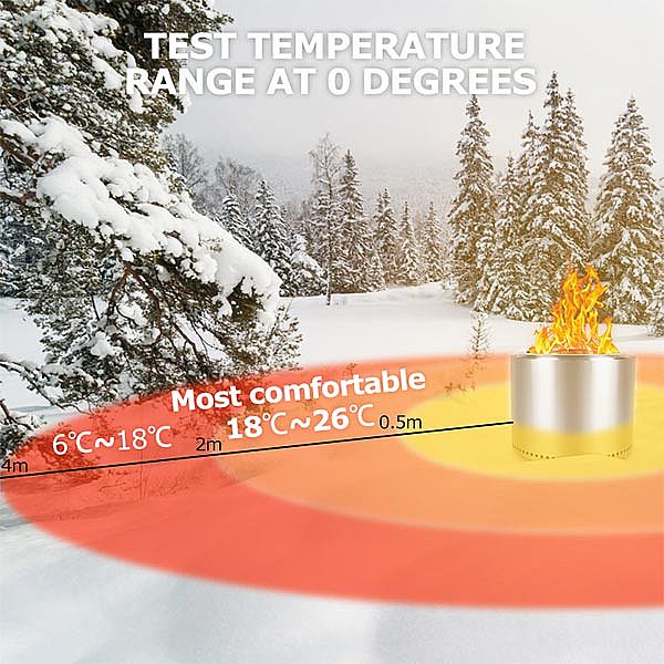 Pozo de fuego portátil de jardín para campamento de patio - 10H02A