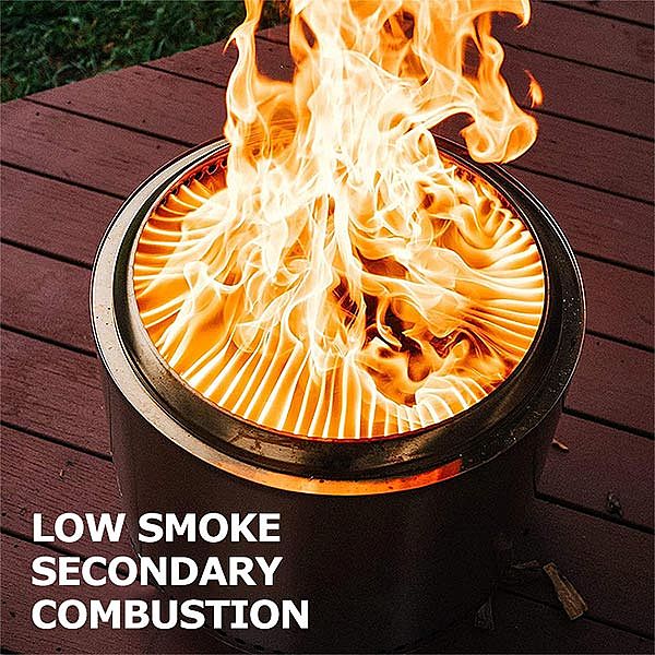 Pozo de fuego sin humo poroso de acero inoxidable - 10H02K