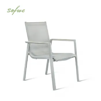 Sillón de aluminio para comedor de jardín