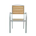 Silla de comedor de exterior de compuestos de madera-plástico - 11D11F