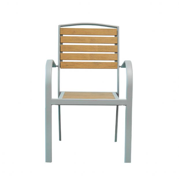 Silla de comedor de exterior de compuestos de madera-plástico - 11D11F