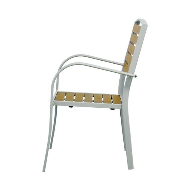 Silla de comedor de exterior de compuestos de madera-plástico - 11D11F