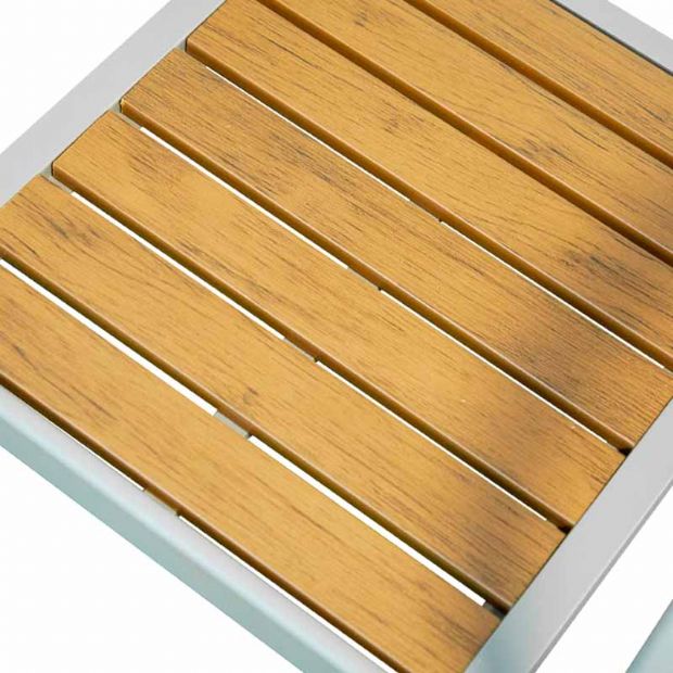 Silla de comedor de exterior de compuestos de madera-plástico - 11D11F
