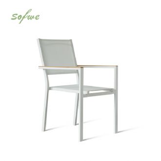 Sillón apilable de aluminio para jardín