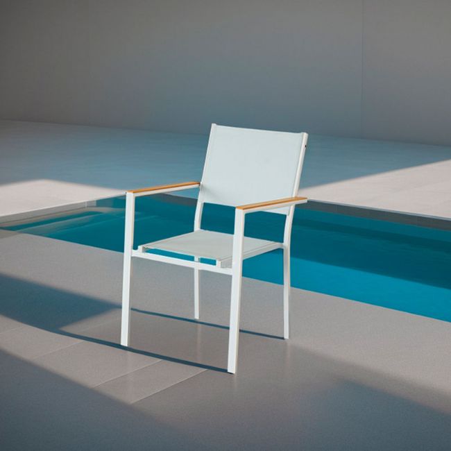 Sillón apilable de aluminio para jardín - 11D11H