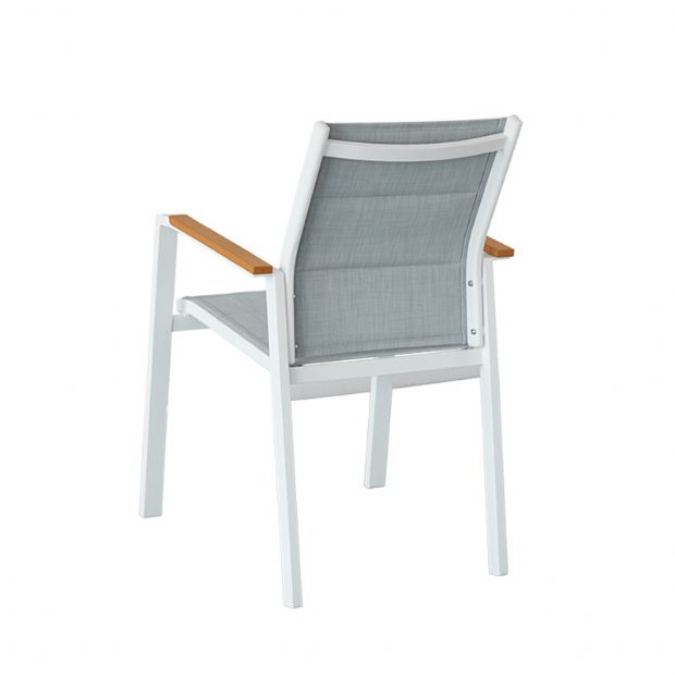 Sillón de comedor de aluminio acolchado de algodón para jardín - 11D11I