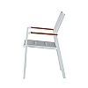 Sillón de comedor de aluminio acolchado de algodón para jardín - 11D11I