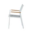 Sillón de comedor de aluminio acolchado de algodón para jardín - 11D11I