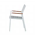 Sillón de comedor de aluminio acolchado de algodón para jardín - 11D11I