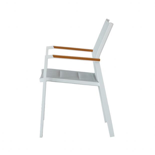Sillón de comedor de aluminio acolchado de algodón para jardín - 11D11I