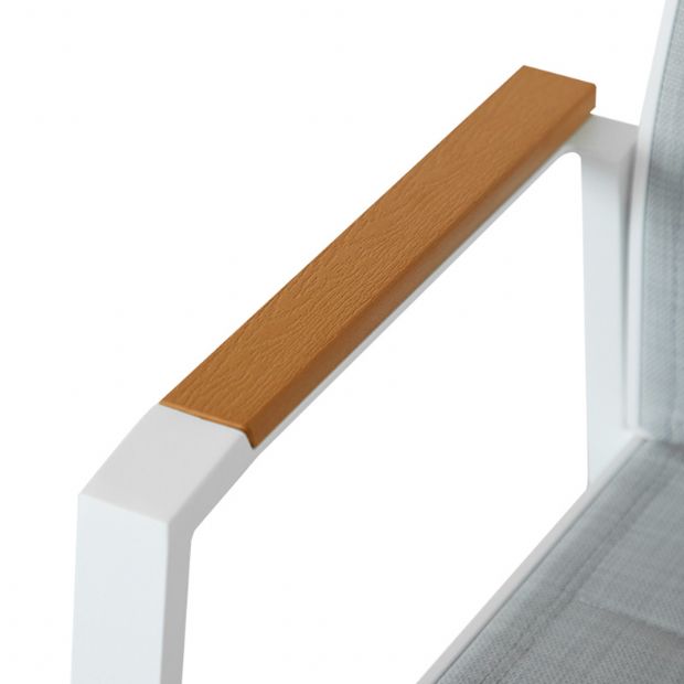 Sillón de comedor de aluminio acolchado de algodón para jardín - 11D11I