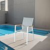 Sillón de comedor de aluminio acolchado de algodón para jardín - 11D11I