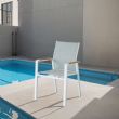 Sillón de comedor de aluminio acolchado de algodón para jardín - 11D11I