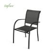 Silla de comedor apilable de aluminio para exteriores con reposabrazos y asiento tipo hamaca - 11D11K