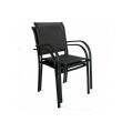 Silla de comedor apilable de aluminio para exteriores con reposabrazos y asiento tipo hamaca - 11D11K