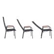 Silla de comedor reclinable con respaldo alto para patio - 11D12J