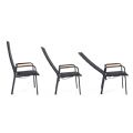 Silla de comedor reclinable con respaldo alto para patio - 11D12J